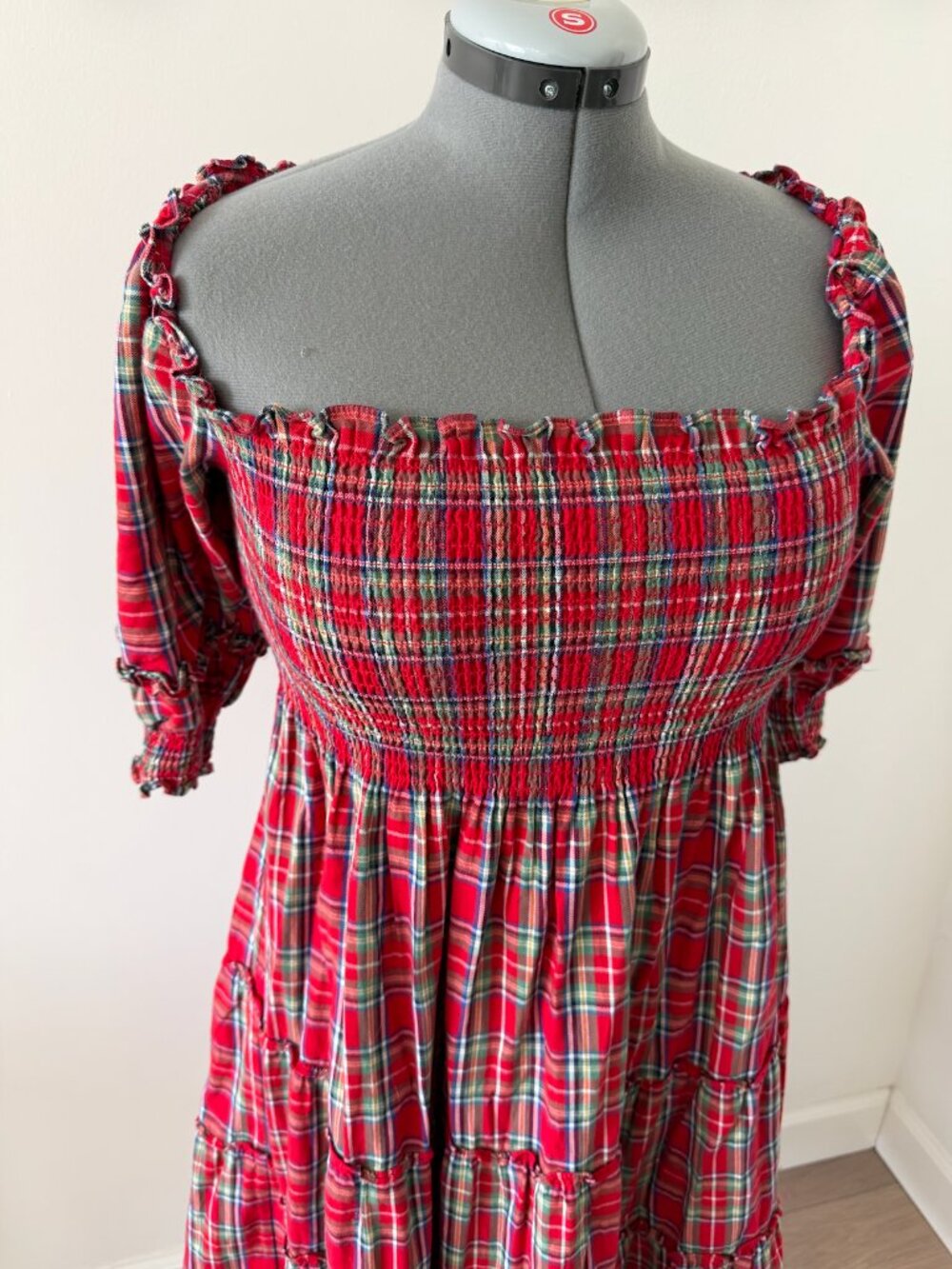 Hill House Home Nesli Nap Dress in Red Tartan - Picture 3 of 4